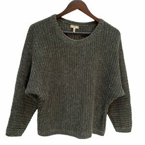 𝅺joie Grey Cable Chunky Knit Wool Batwing Oversized Sweater Size S